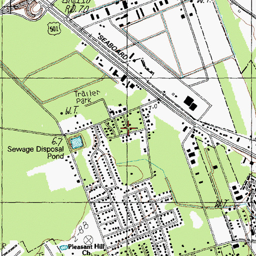 Topographic Map of Ramsey Acres, SC