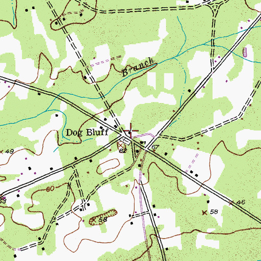 Topographic Map of Rehobeth Church, SC