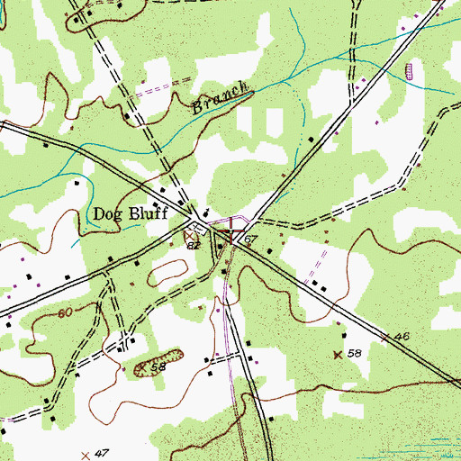 Topographic Map of Rehobeth School (historical), SC