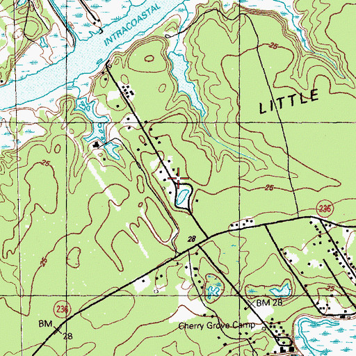 Topographic Map of Riverside Campground, SC