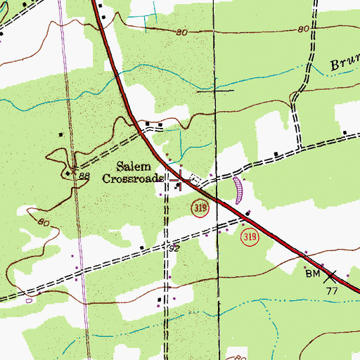 Topographic Map of Salem Church, SC