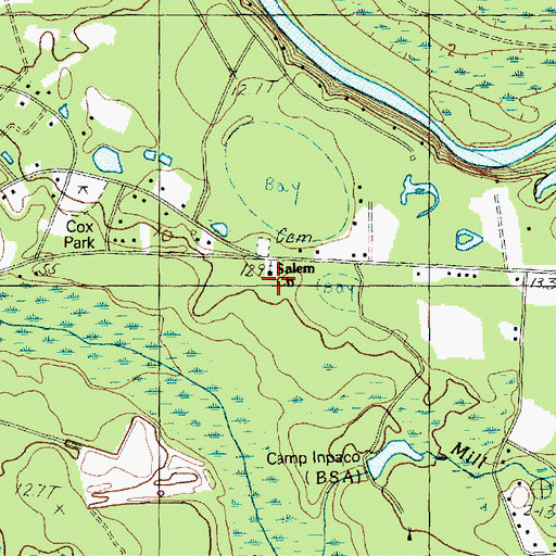 Topographic Map of Salem Church, SC