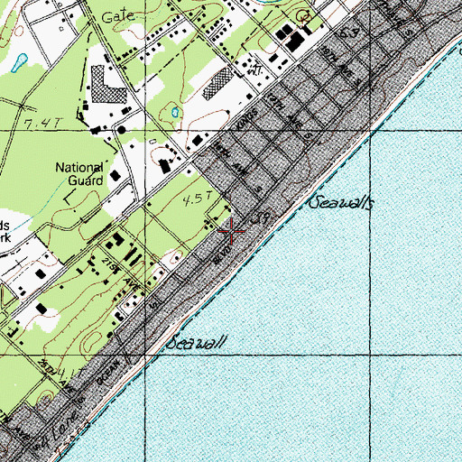 Topographic Map of Seaview Place, SC