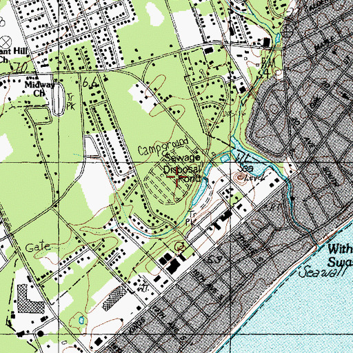 Topographic Map of Shady Grove Campground, SC