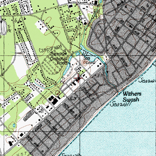 Topographic Map of Sixth Avenue South Shopping Center, SC