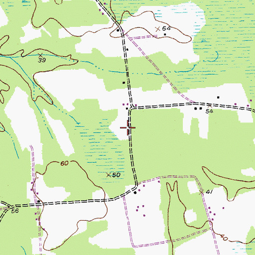 Topographic Map of Skippers Chapel (historical), SC