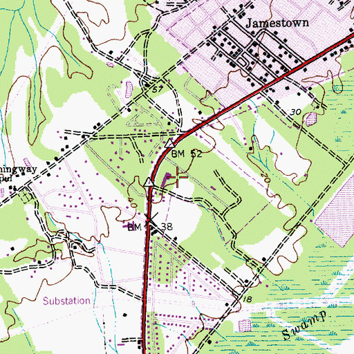 Topographic Map of South Conway Elementary School, SC