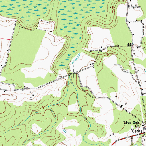 Topographic Map of Suggs Mill (historical), SC
