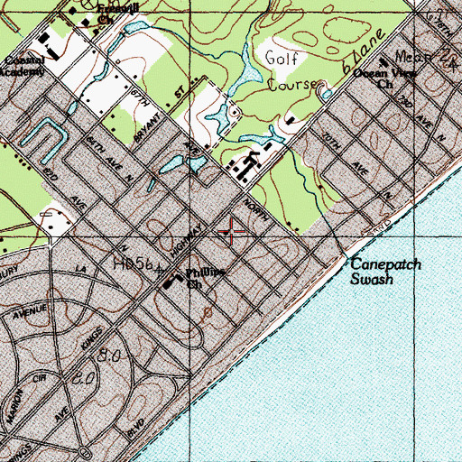 Topographic Map of Temple Emanuel, SC