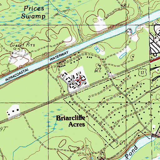 Topographic Map of The Forest, SC