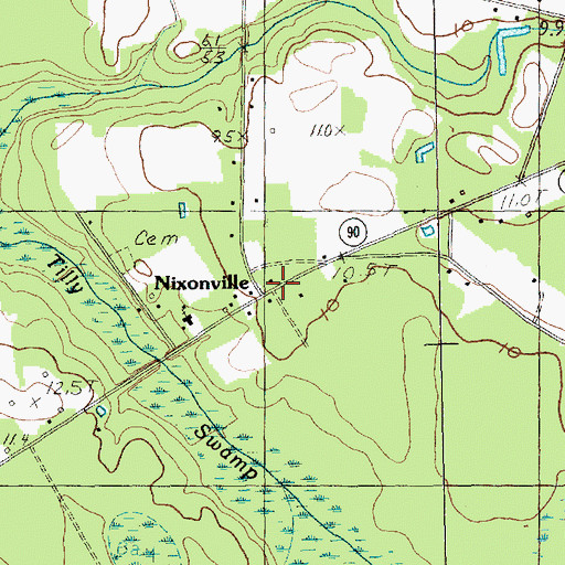 Topographic Map of Tilly Swamp Church (historical), SC