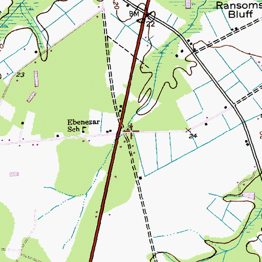 Topographic Map of Toddville Church, SC