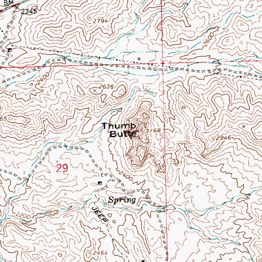 Topographic Map of Thumb Butte, AZ