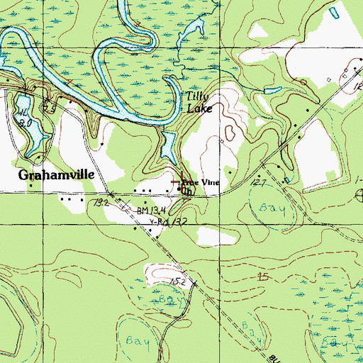 Topographic Map of True Vine Church, SC