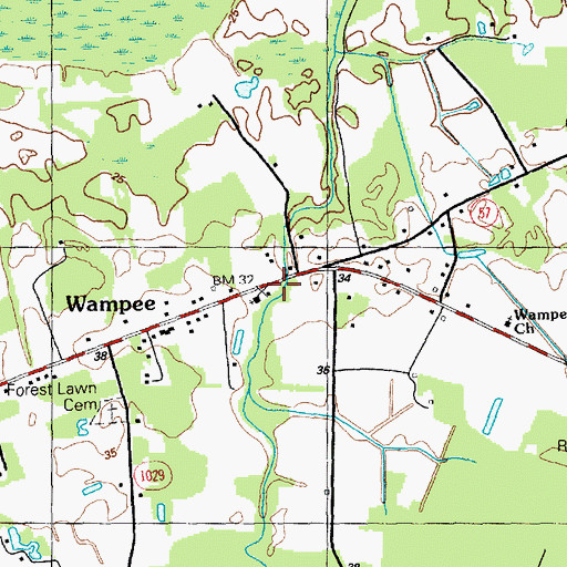 Topographic Map of Union Valley Church (historical), SC