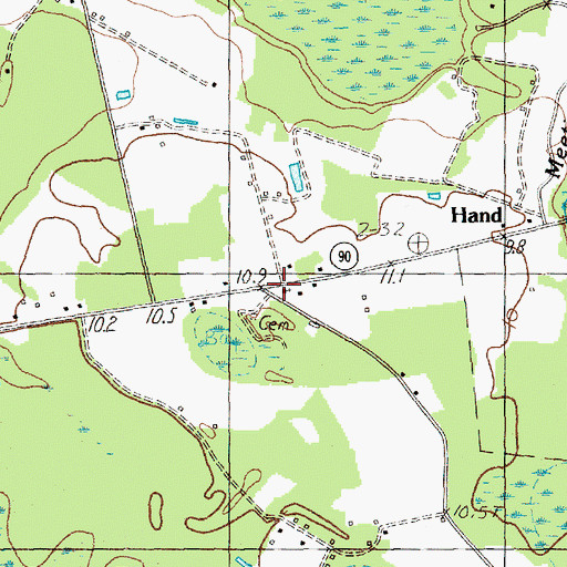 Topographic Map of United Baptist Church, SC