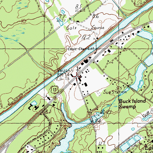 Topographic Map of Vaught, SC