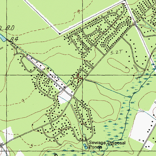 Topographic Map of Villa Woods, SC