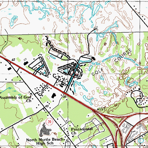 Topographic Map of Village at Bay Tree, SC