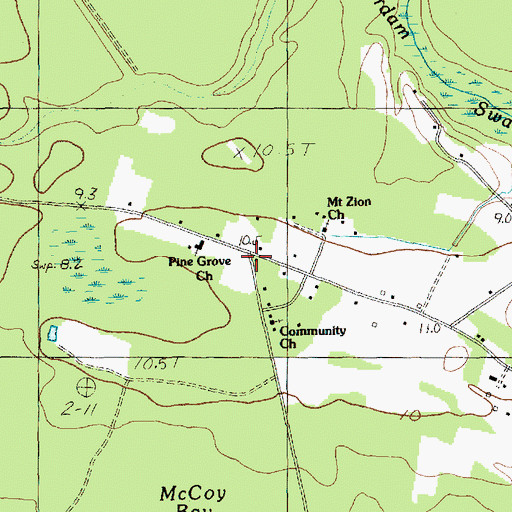 Topographic Map of Vina, SC