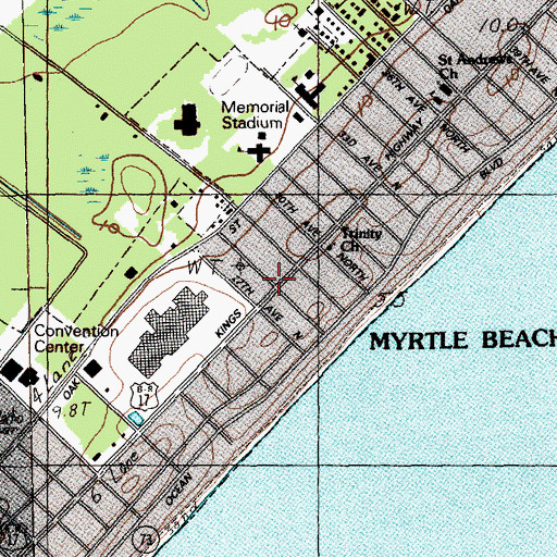 Topographic Map of Washington Park, SC