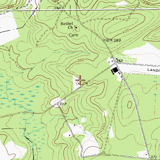 Topographic Map of Bay Springs School (historical), SC