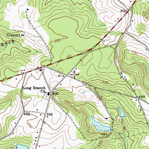 Topographic Map of Clark School (historical), SC