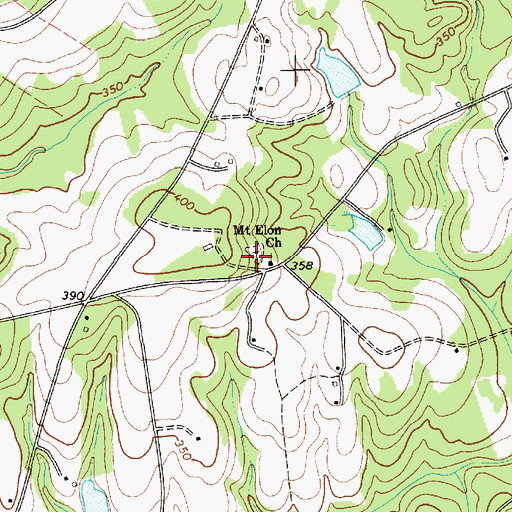 Topographic Map of Mount Elon School (historical), SC