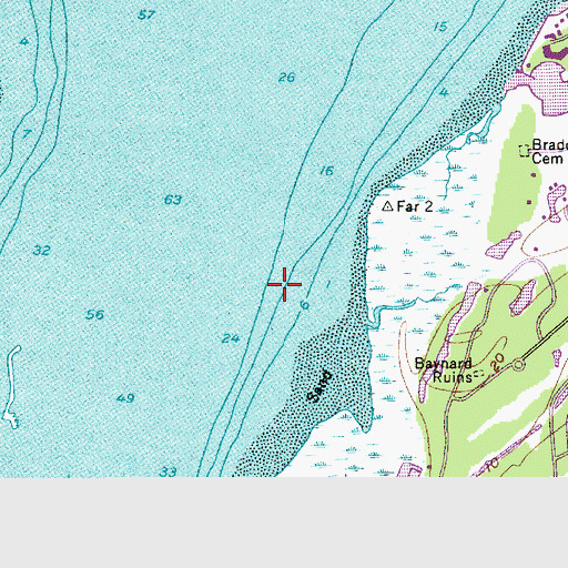 Topographic Map of Baynard Cove, SC