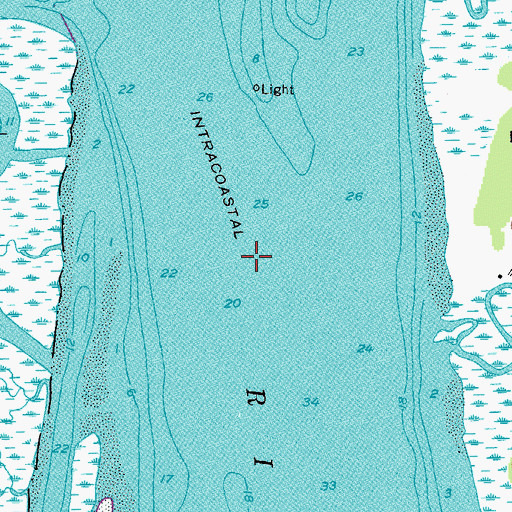 Topographic Map of Cowen Reach, SC
