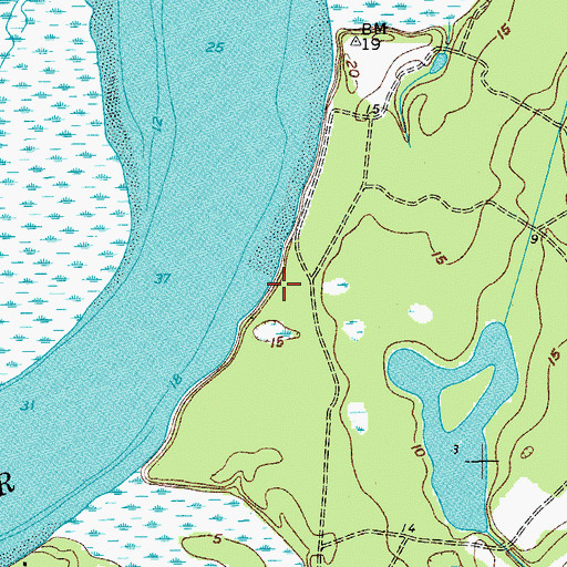 Topographic Map of Victoria Bluff, SC