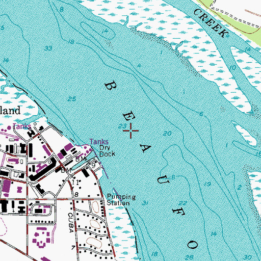 Topographic Map of Cat Island Reach, SC