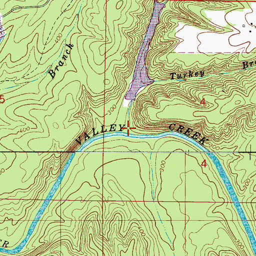 Topographic Map of Panther Branch, AL