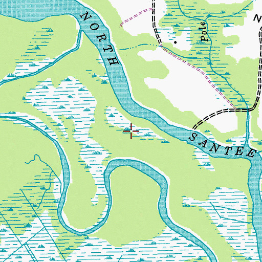 Topographic Map of Daniels Island, SC