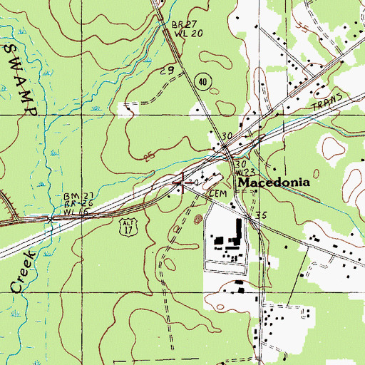 Topographic Map of Providence, SC