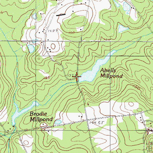 Topographic Map of Abells Mill (historical), SC