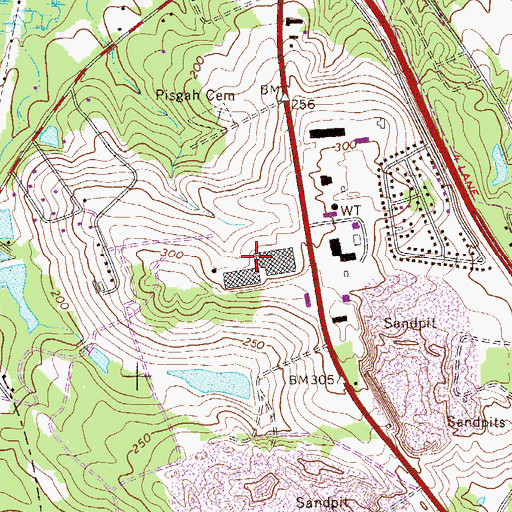 Topographic Map of Air South Industrial Park, SC