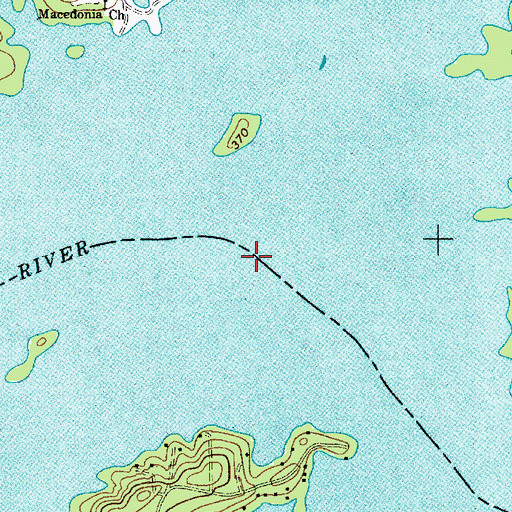 Topographic Map of Amicks Ferry (historical), SC