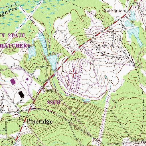 Topographic Map of Arborgate, SC