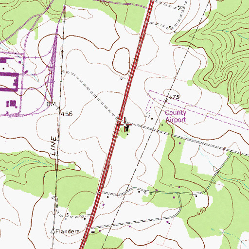 Topographic Map of Athens Church, SC