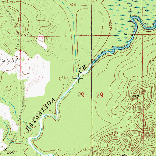 Topographic Map of Panther Creek, AL