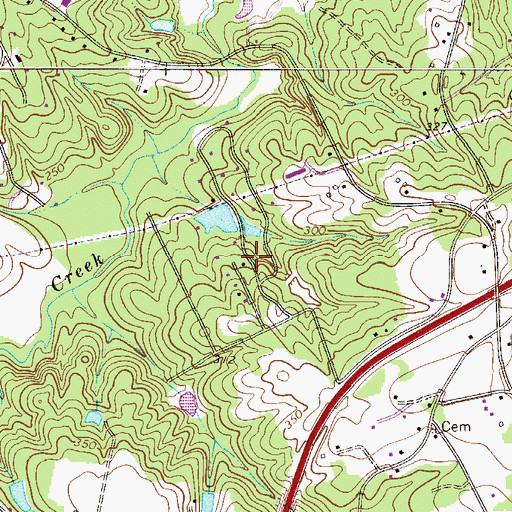 Topographic Map of Baskin Hills, SC