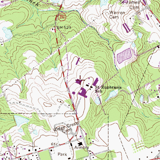 Topographic Map of Batesburg-Leesville Primary School, SC