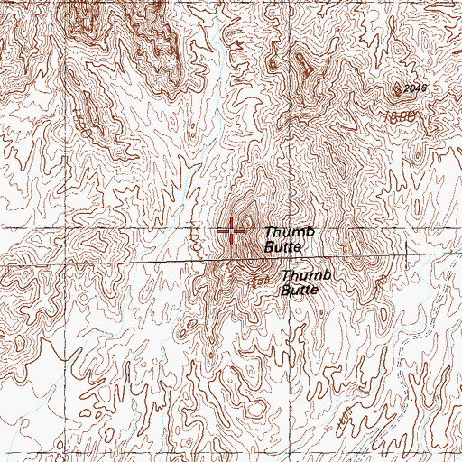 Topographic Map of Thumb Butte, AZ