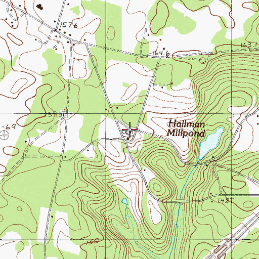 Topographic Map of Bethlehem Cemetery, SC