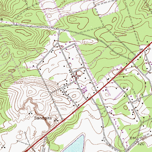 Topographic Map of Blue Ridge Terrace, SC