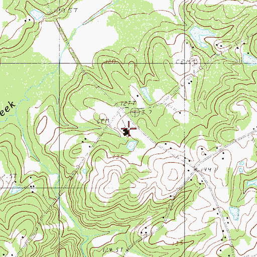 Topographic Map of Cedar Grove Lutheran Church, SC
