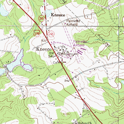 Topographic Map of Church of God of Prophecy, SC