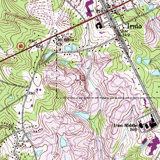 Topographic Map of Coatesworth, SC