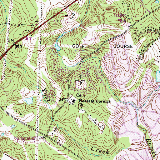 Topographic Map of Coldstream, SC